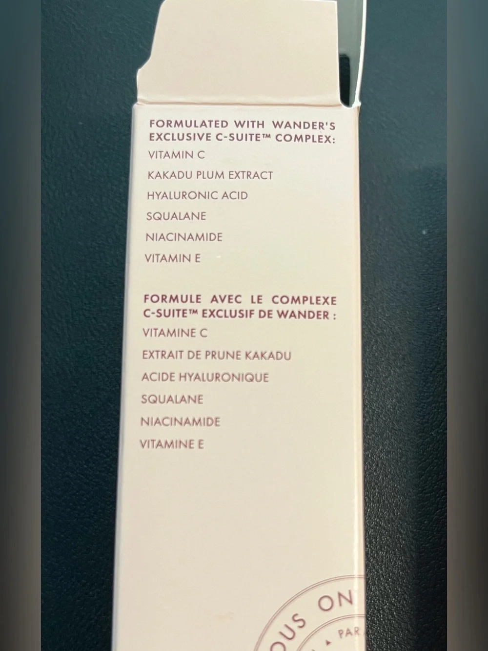 Wander Beauty Sight C-ER Vitamin C Concentrate in pale pink